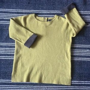 Chartreuse olive and dark olive Tahari sweater size xs
